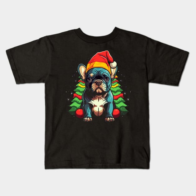 French Bulldog Christmas Kids T-Shirt by JH Mart